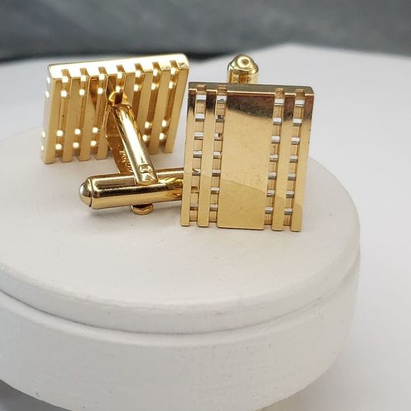 SENATOR Gold Cufflinks - Picture 4 of 12